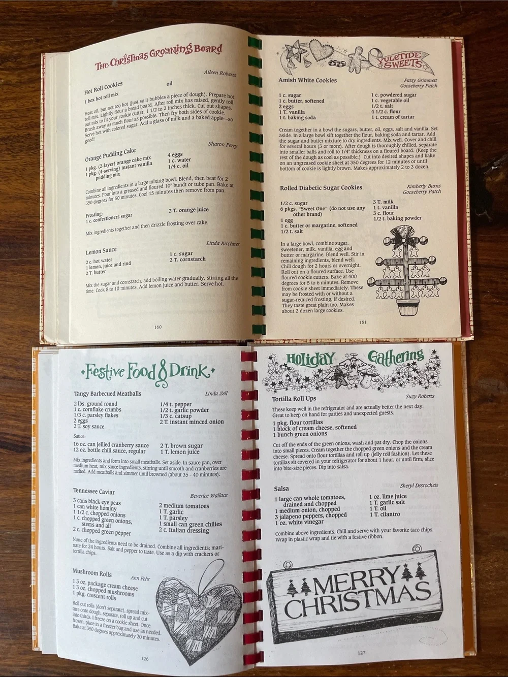2 Gooseberry Patch Cookbooks Country Christmas 1992 Welcome Home Holidays 1994